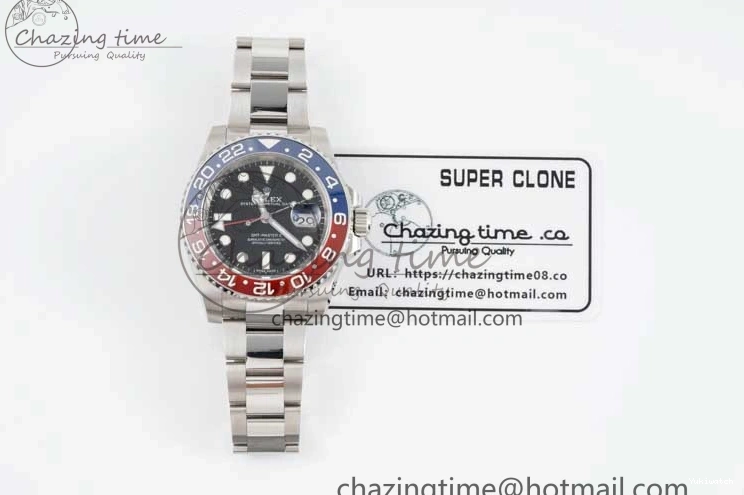 Blue Black CHS Best 1:1 Dial Ceramic Steel BLRO GMT-Master Red II Edition 904L APSF VR3186 116719 0810
